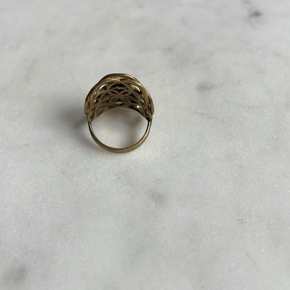 Vintage | Brass Sacred Geometry Ring | 7/8 - Picture 6 of 13